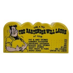 Vintage The Bartender Tip Box Spouse Mother in Law Politicians Farmers Daughter